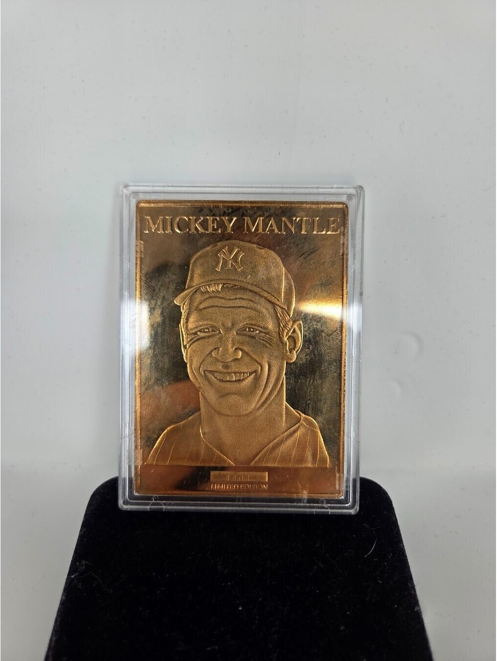 1995 EnviroMint Mickey Mantle Limited Edition Bronze Collector Card Yankees
